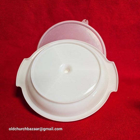 TUPPERWARE Suzette White Relish Dish Tray #608-11 With Lid - Picture 4 of 7